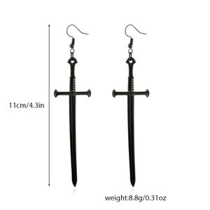 1 pair Mens Sword Dangle Earrings Vintage look Daggers